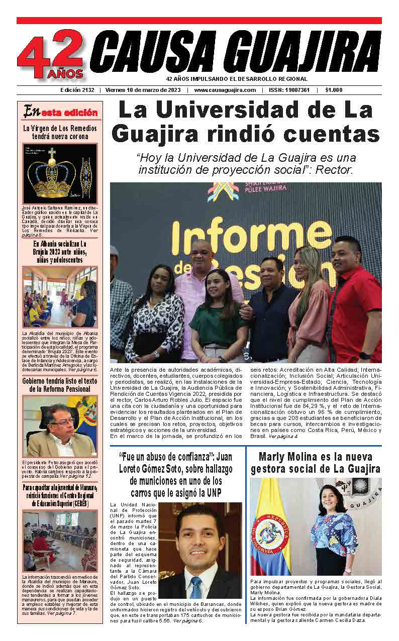 Nuestra Edición De Hoy Viernes 10 De Marzo De 2023 Causa Guajira 