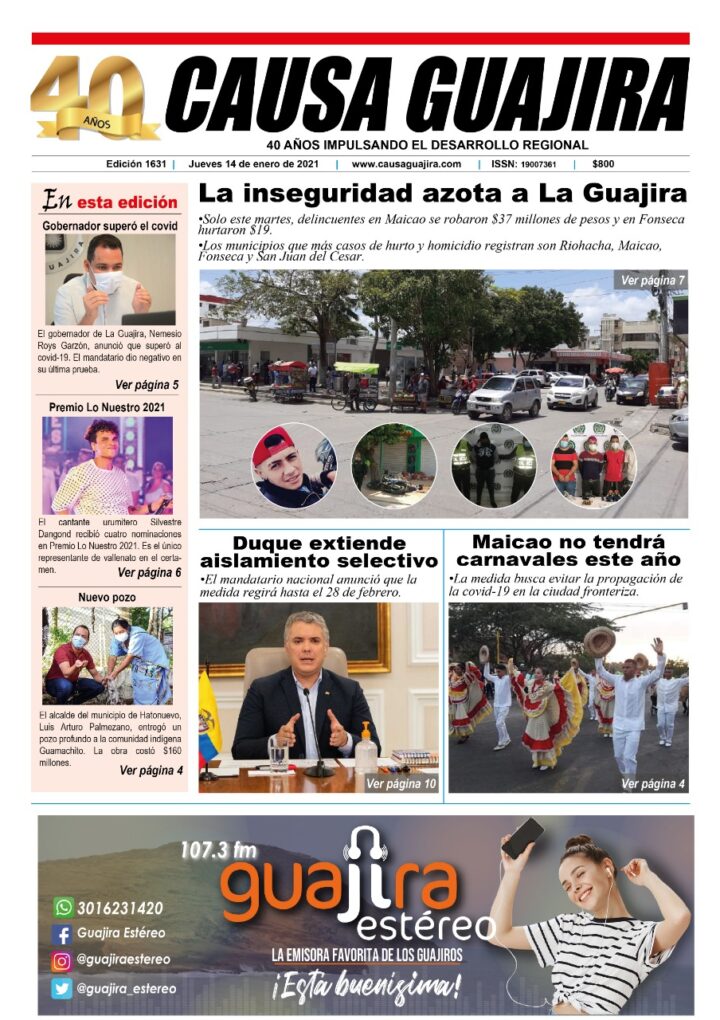 Nuestra edición de hoy jueves 14/01/2021