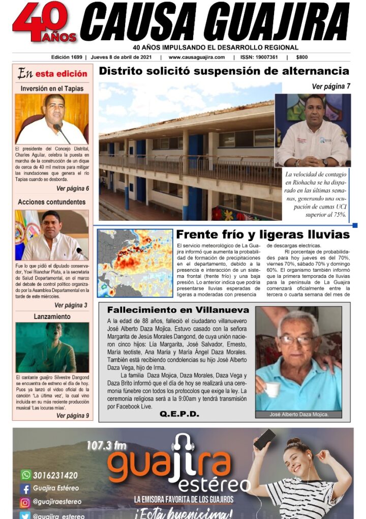 Nuestra edición de hoy jueves 08/04/2021
