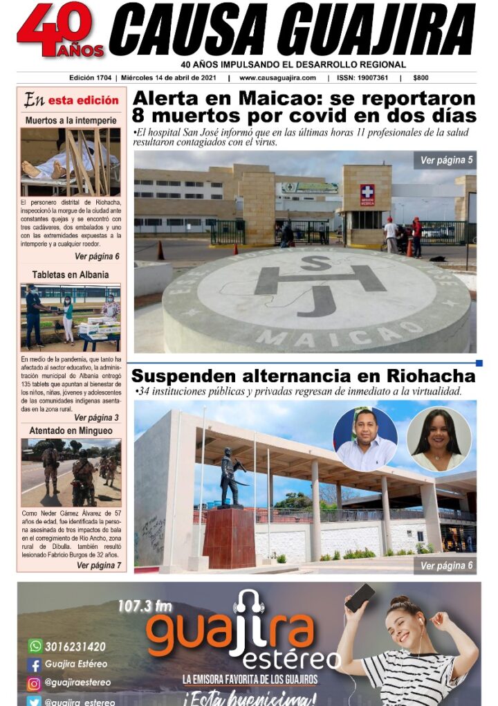 Nuestra edición del miércoles 14/04/2021