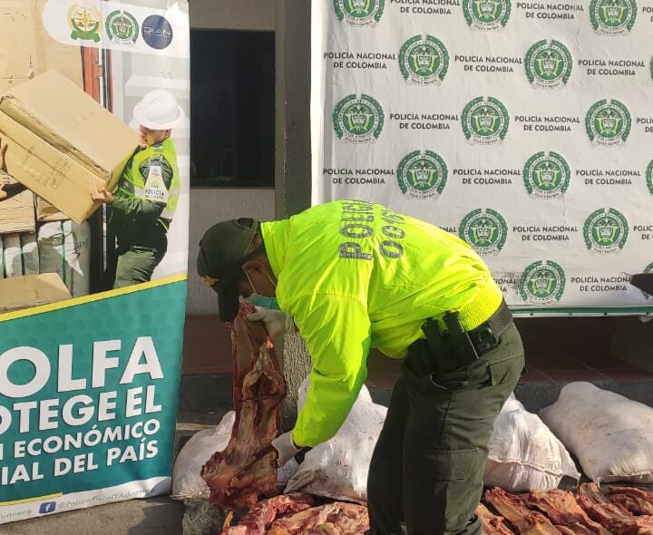 Incautan carne de contrabando en la frontera con Venezuela