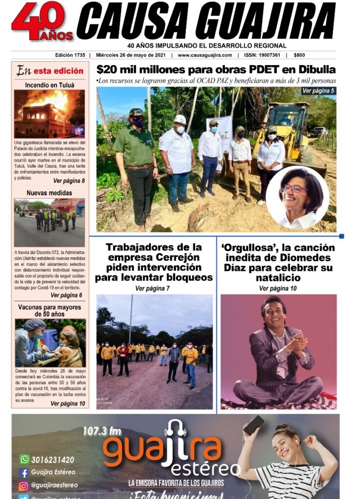Nuestra edición de hoy miércoles 26/05/2021