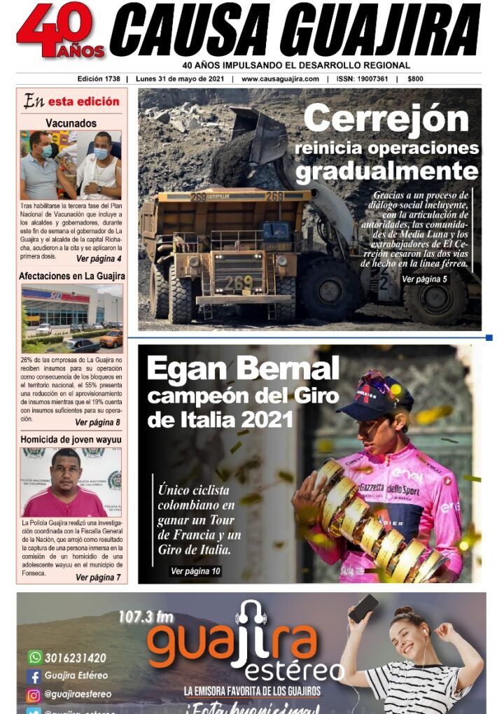 Nuestra edición del lunes 31/05/2021
