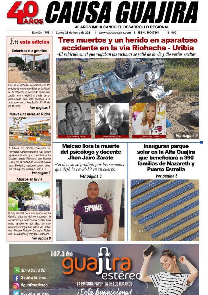 Nuestra edición de hoy lunes 28/06/2021