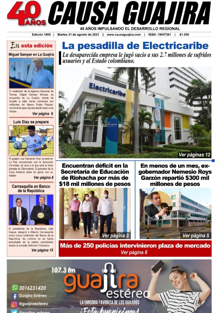 Nuestra edición del martes 31/08/2021