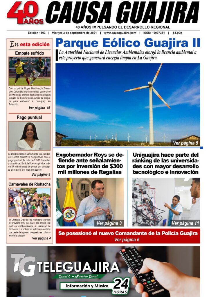 Nuestra edición de hoy viernes 3/09/2021