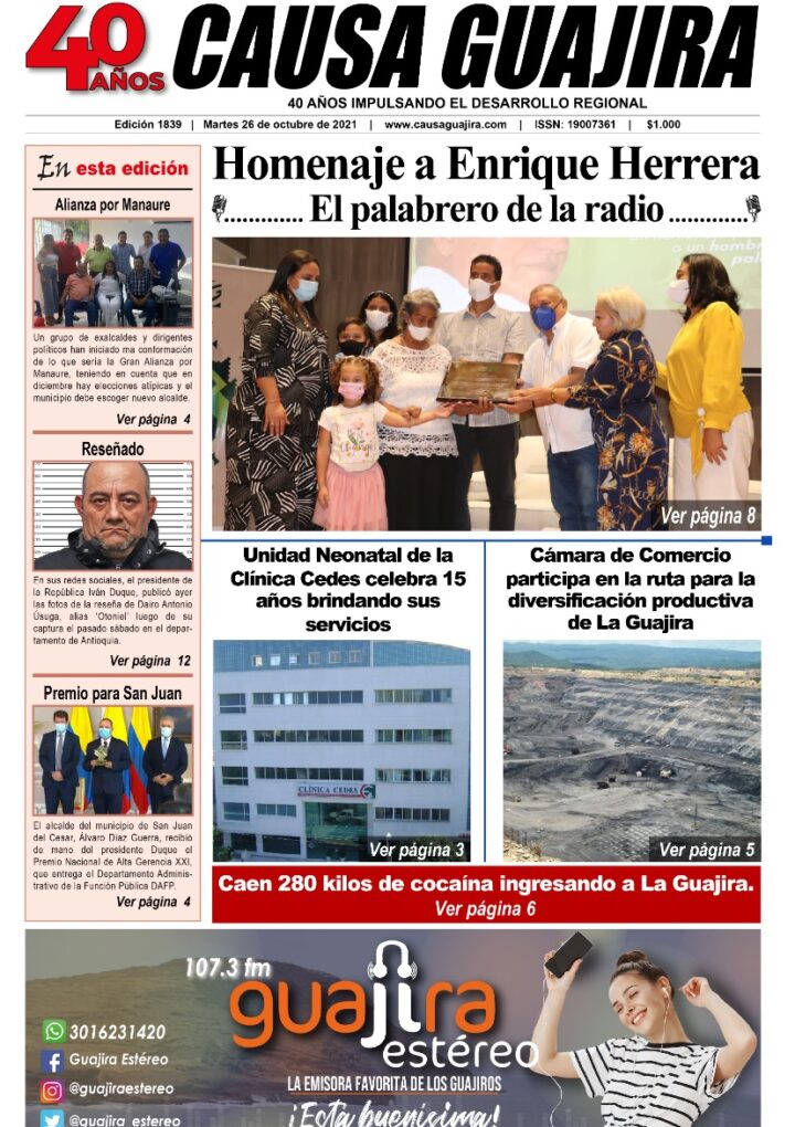 Nuestra edición de hoy martes 26/10/2021