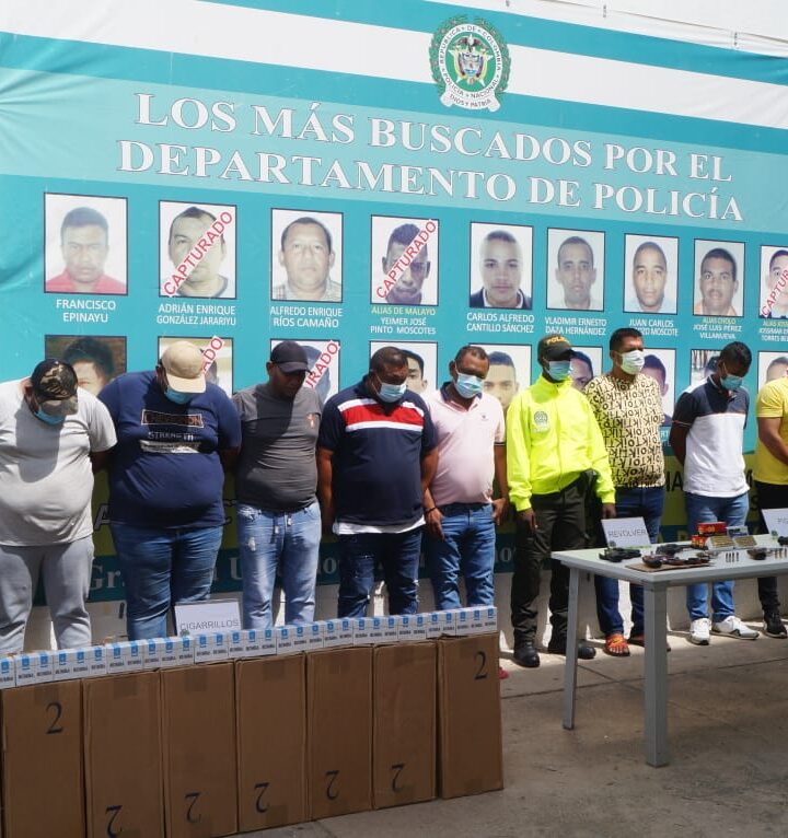 16 capturados en La Guajira por pertenecer a bandas delincuenciales