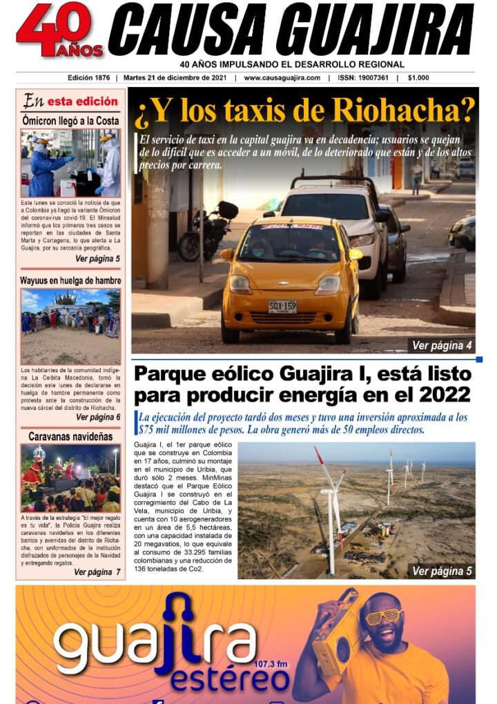 Nuestra edición de hoy martes 21/12/2021