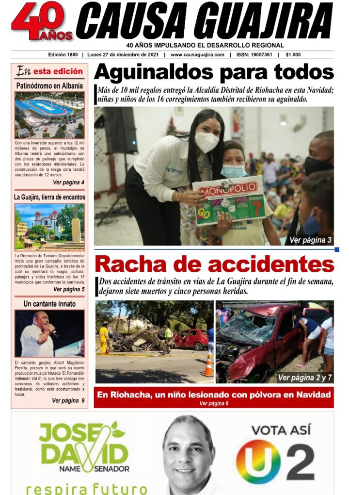 Nuestra edición de hoy lunes 27/12/2021