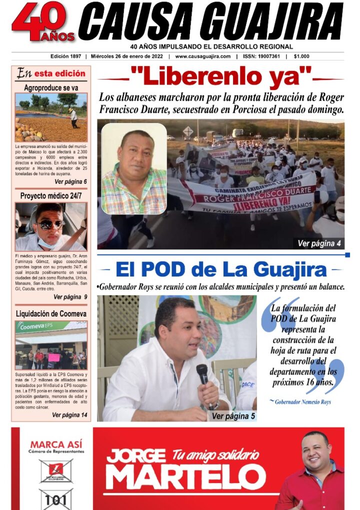 Nuestra edición de hoy miércoles 26/01/2022