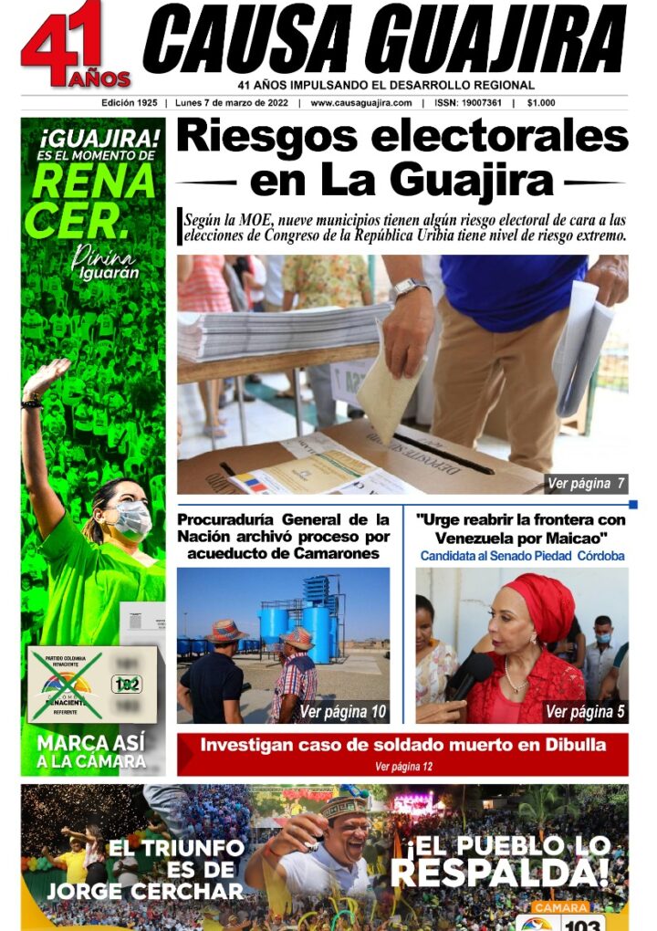 Nuestra edición de hoy lunes 7/03/2022
