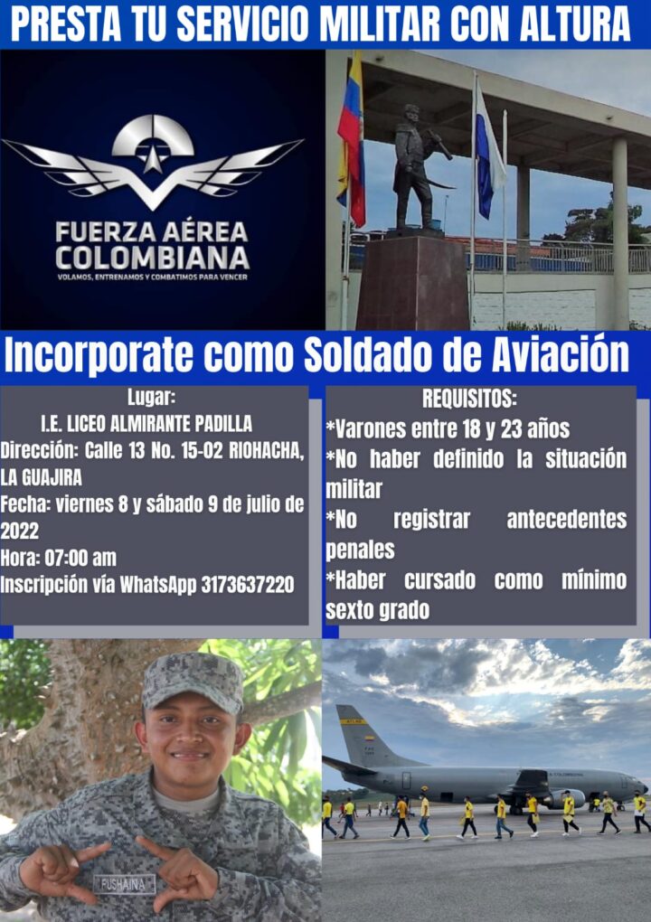 Vincúlate a la Fuerza Aérea