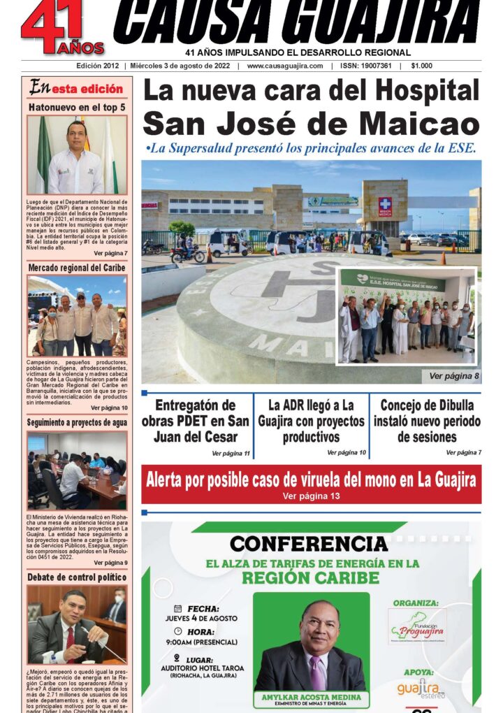 Nuestra edición de hoy miércoles 3 de agosto de 2022