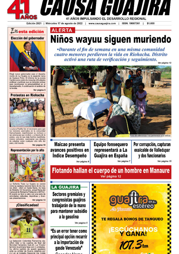 Nuestra edición de hoy miércoles 17 de agosto de 2022