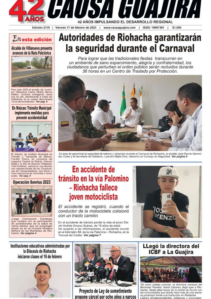 Nuestra edición de hoy viernes 17 de febrero de 2023