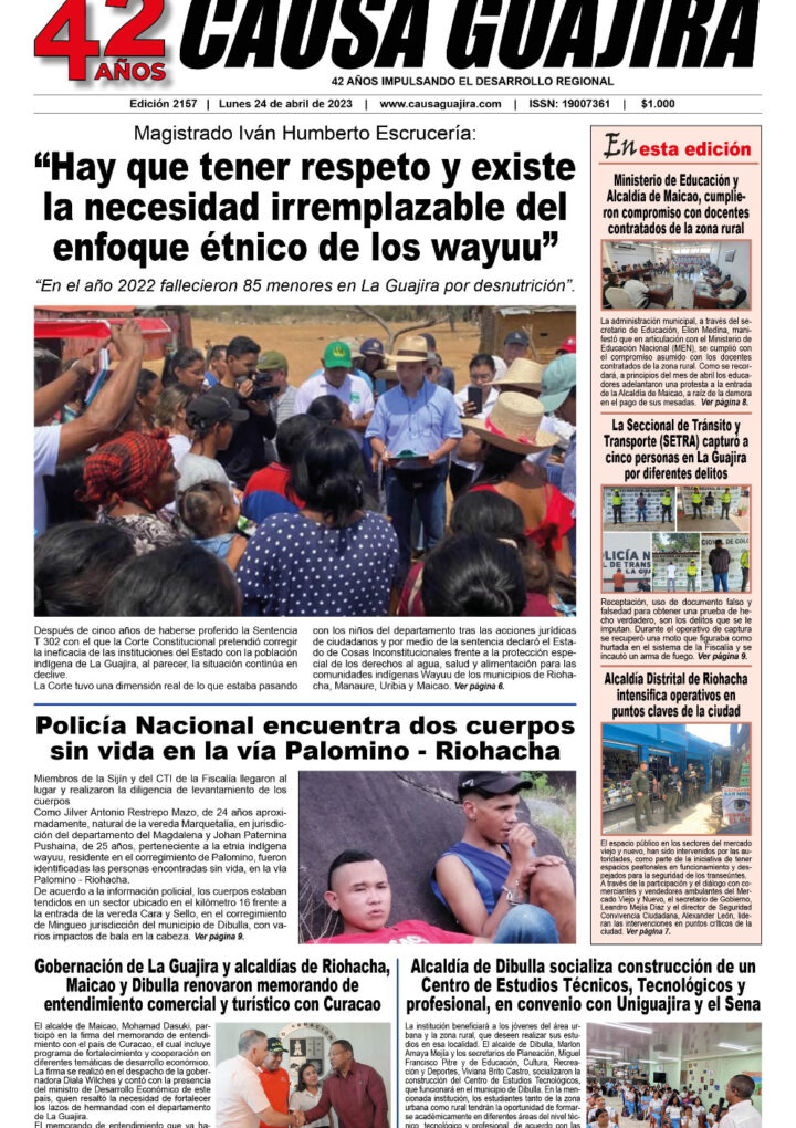 Nuestra edición de hoy lunes 24 de abril de 2023