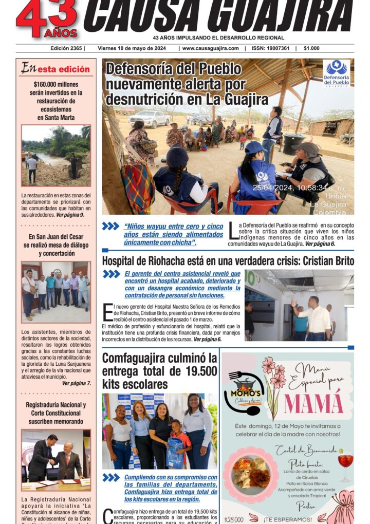 Nuestra edición de hoy viernes 10 de mayo de 2024