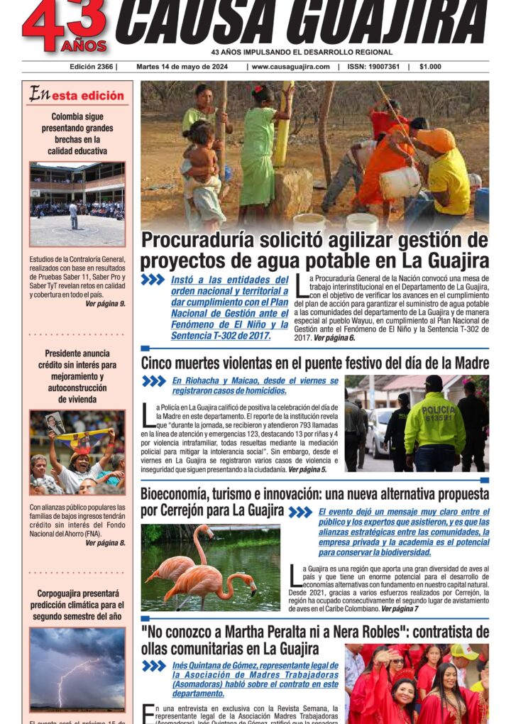 Nuestra edición de hoy martes 14 de mayo de 2024
