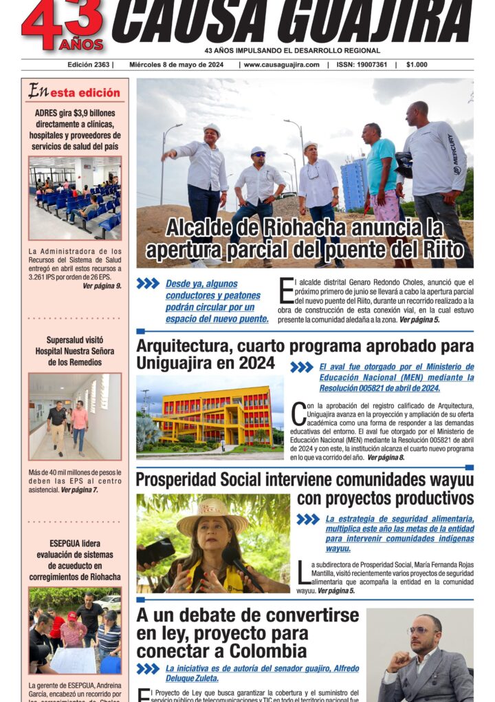 Nuestra edición de hoy miércoles 8 de mayo de 2024